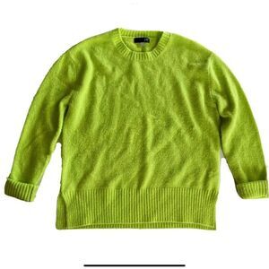 Kut From the Kluth Lime Green Pullover Sweater Solid